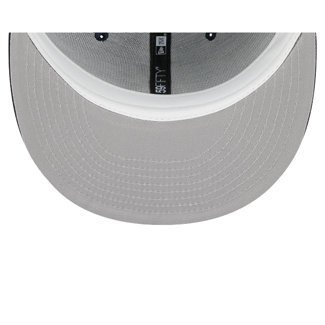 Casquette ajustée New York Yankees MLB New Era pour homme bleu marine 59Fifty Gold Leaf