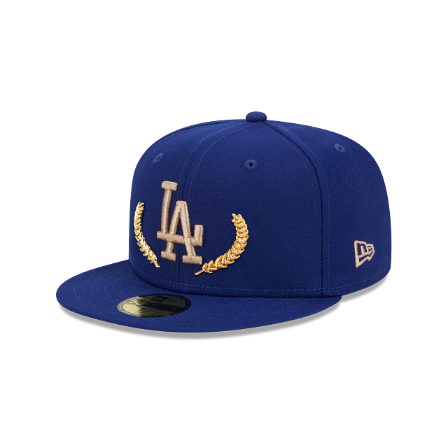 Los Angeles Dodgers MLB New Era Men's Royal 59Fifty Gold Leaf Fitted Hat