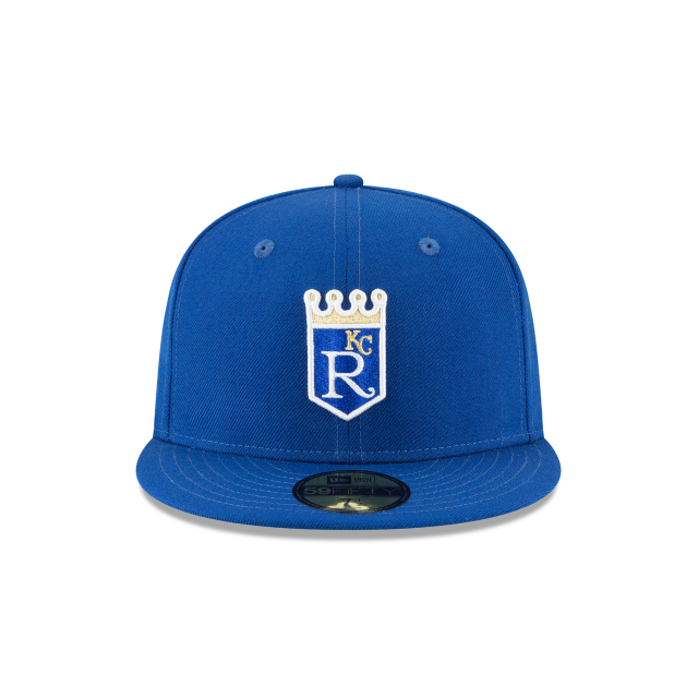 Casquette ajustée en laine MLB New Era Royal 59Fifty Cooperstown 1971 pour homme des Royals de Kansas City