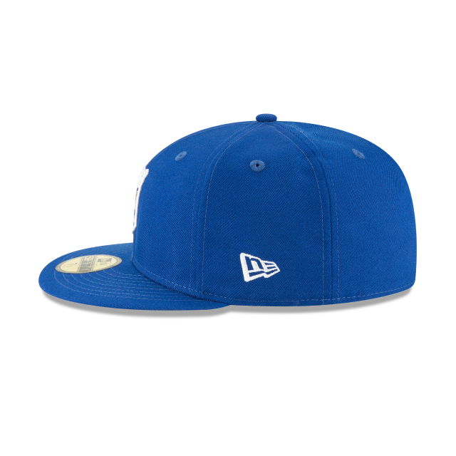 Casquette ajustée en laine MLB New Era Royal 59Fifty Cooperstown 1971 pour homme des Royals de Kansas City