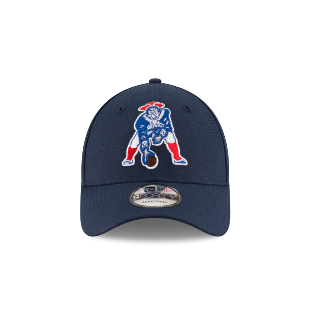 Casquette ajustable New Era 9Forty Heritage The League bleu marine pour homme des Patriots de la Nouvelle-Angleterre NFL