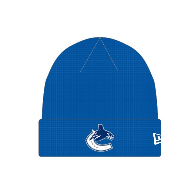 Bonnet tricoté gaufré royal pour homme des Canucks de Vancouver NHL New Era