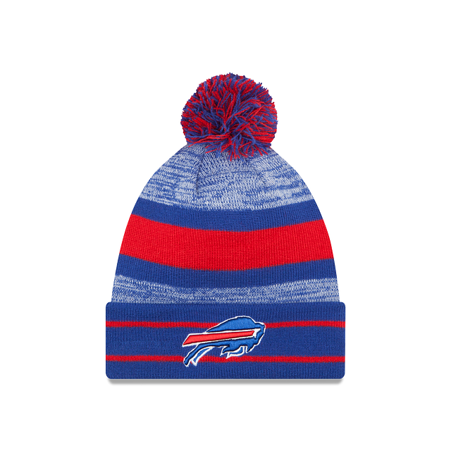 Buffalo Bills NFL New Era Men's Blue Cuff Pom Knit Hat