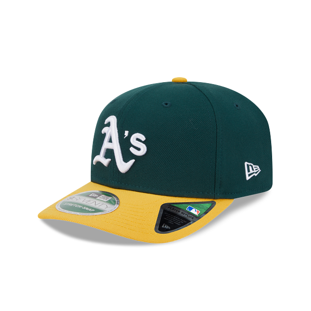 Casquette snapback réplique MLB New Era pour homme Oakland Athletics 9Seventy verte/jaune