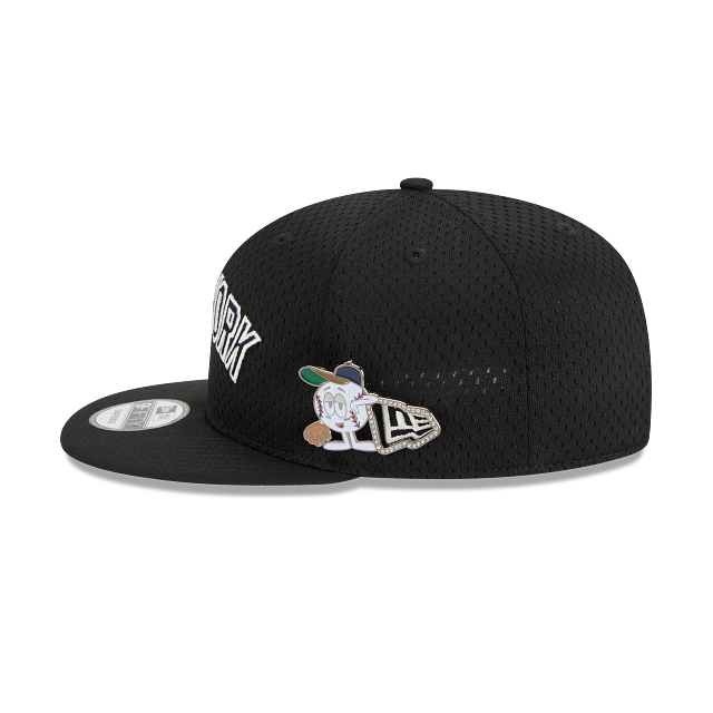 Casquette Snapback New Era 9Fifty Post Up pour homme de la saison inaugurale 2009 des Yankees de New York MLB noire