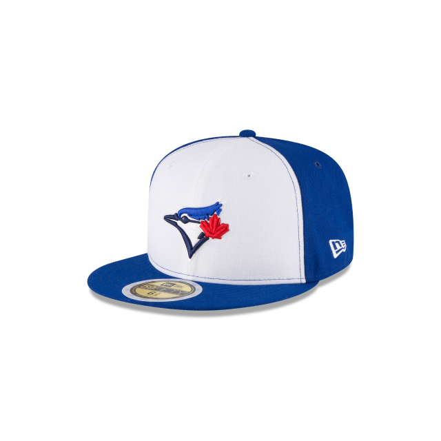 Casquette ajustée MLB New Era pour jeunes Toronto Blue Jays de la collection Authentic 59Fifty blanche/bleu royal