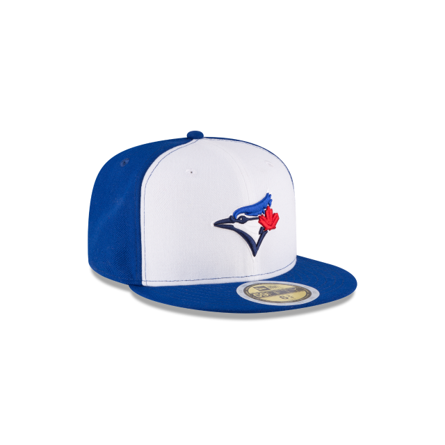 Casquette ajustée MLB New Era pour jeunes Toronto Blue Jays de la collection Authentic 59Fifty blanche/bleu royal