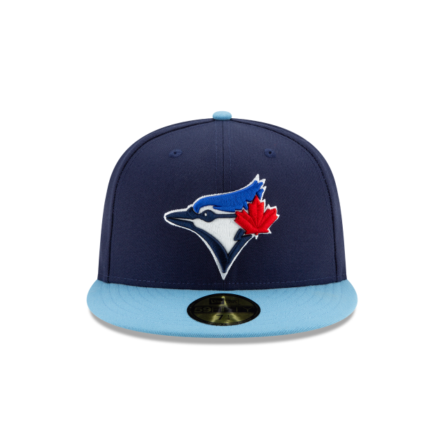 Casquette ajustée alternative MLB New Era pour jeunes, collection authentique 59Fifty, bleu royal/bleu marine, des Blue Jays de Toronto
