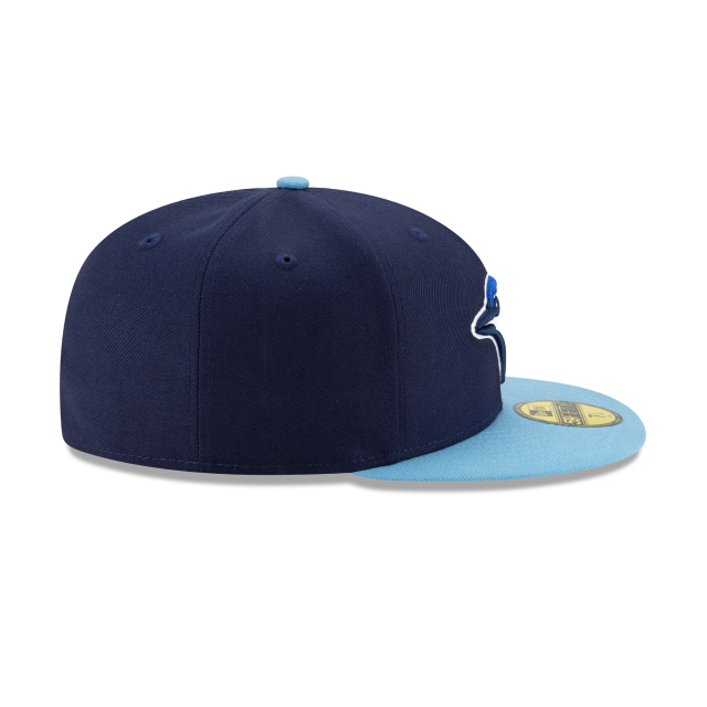 Casquette ajustée alternative MLB New Era pour jeunes, collection authentique 59Fifty, bleu royal/bleu marine, des Blue Jays de Toronto