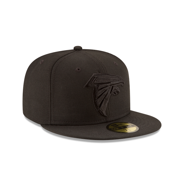 Atlanta Falcons NFL New Era Men's Black on Black 59Fifty Team Basic Fitted Hat