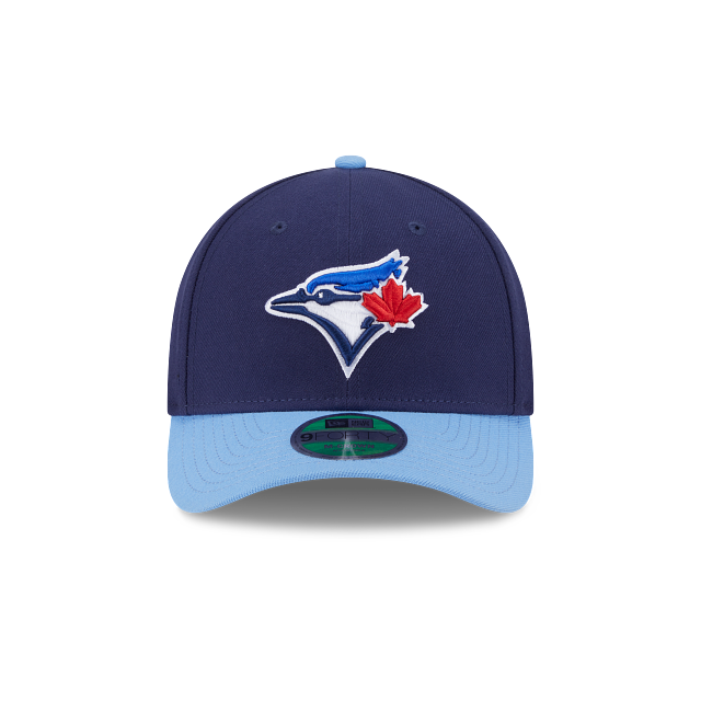 Casquette Snapback New Era 9Forty M-Crown Replicas des joueurs des Blue Jays de Toronto, bleu marine et bleu clair, pour homme.