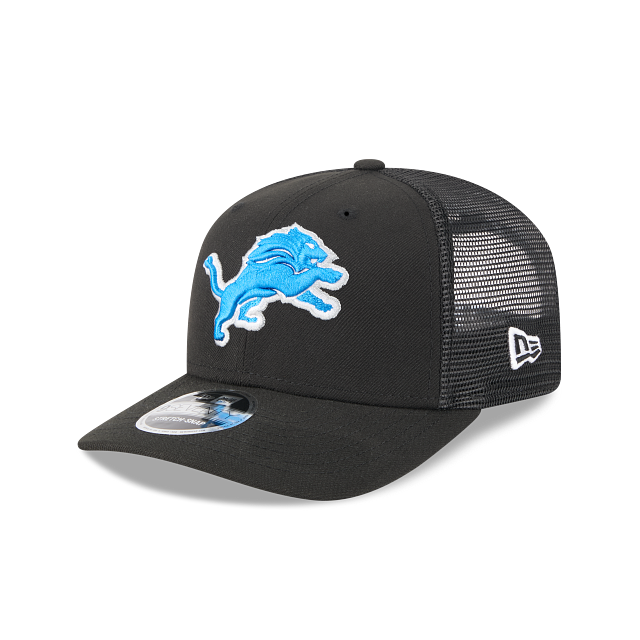 Detroit Lions NFL New Era Men's Black 9Seventy Stretch Trucker Snapback
