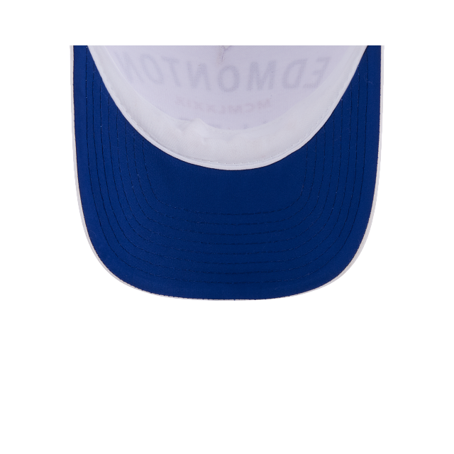 Edmonton Oilers NHL New Era Men's White 9FORTY M-Crown A-Frame Minimalist Trucker Hat