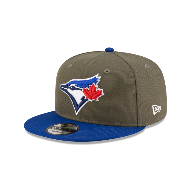 Casquette à pression basique 9Fifty olive/bleu marine pour homme des Toronto Blue Jays MLB New Era