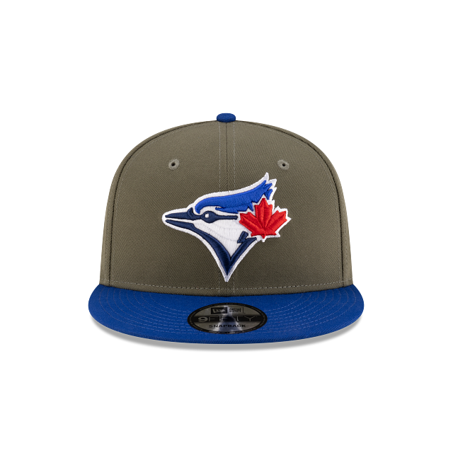 Casquette à pression basique 9Fifty olive/bleu marine pour homme des Toronto Blue Jays MLB New Era
