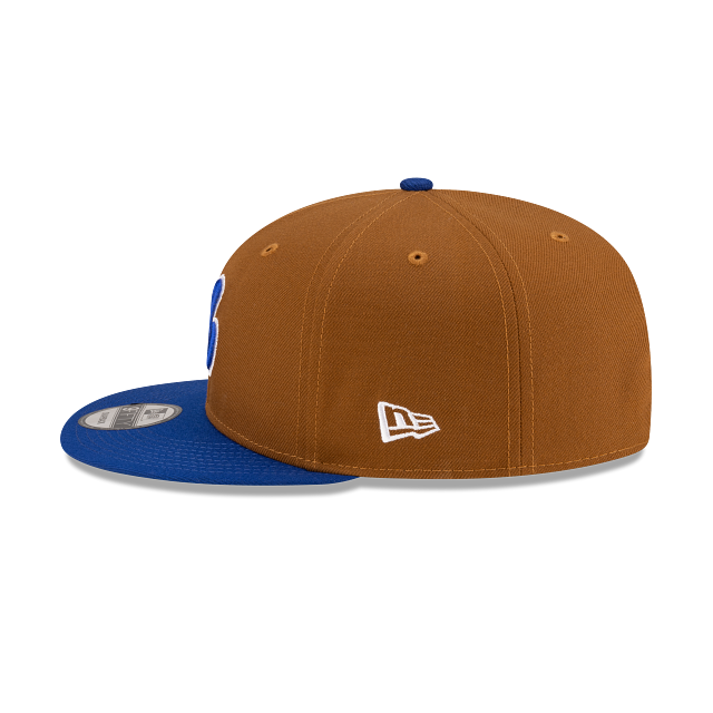 Casquette Snapback basique MLB New Era 9Fifty Toasted Peanut/Royal pour homme des Expos de Montréal