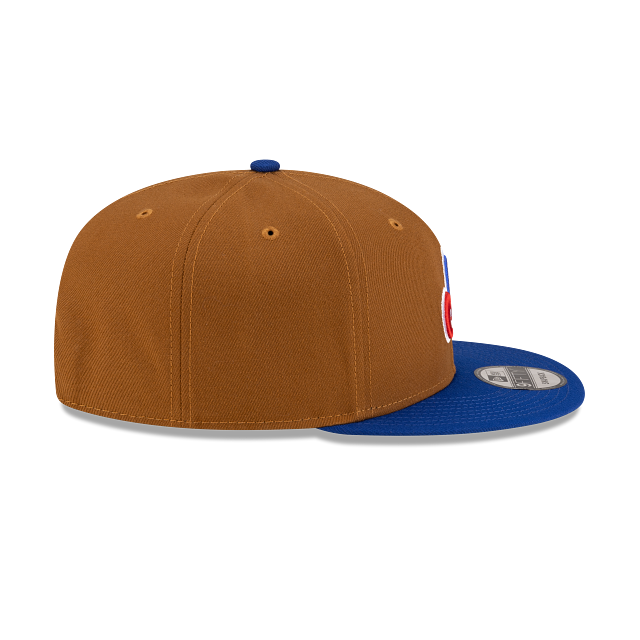 Casquette Snapback basique MLB New Era 9Fifty Toasted Peanut/Royal pour homme des Expos de Montréal