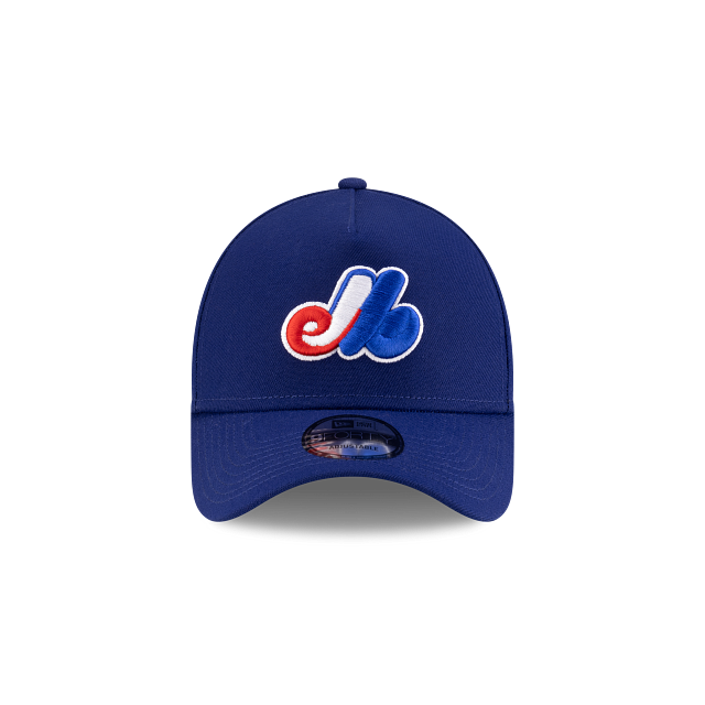Casquette snapback 9Forty A-Frame bleu marine pour homme des Expos de Montréal MLB New Era