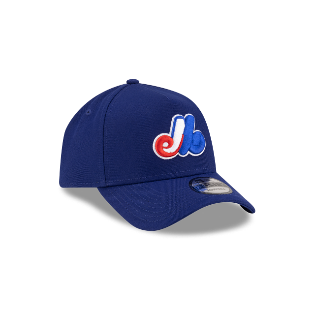 Casquette snapback 9Forty A-Frame bleu marine pour homme des Expos de Montréal MLB New Era