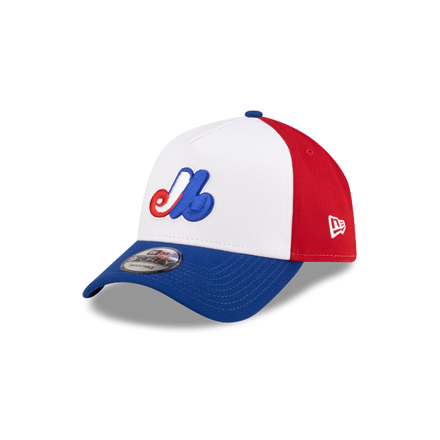 Casquette snapback tricolore 9Forty A-Frame des Expos de Montréal MLB New Era pour homme