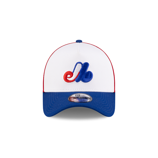 Casquette snapback tricolore 9Forty A-Frame des Expos de Montréal MLB New Era pour homme
