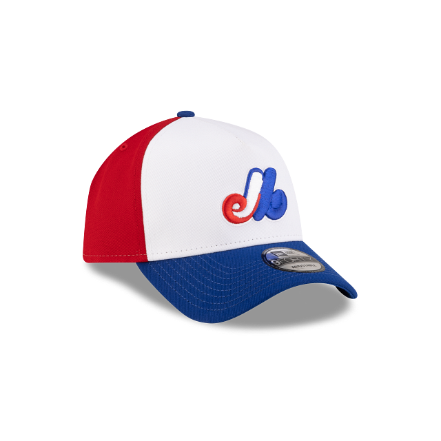Casquette snapback tricolore 9Forty A-Frame des Expos de Montréal MLB New Era pour homme