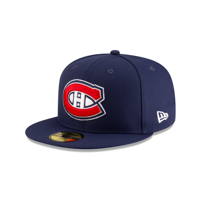 Casquette ajustée New Era 59Fifty bleu marine pour homme des Canadiens de Montréal (NHL)