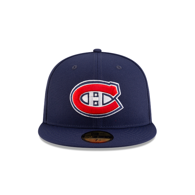 Casquette ajustée New Era 59Fifty bleu marine pour homme des Canadiens de Montréal (NHL)