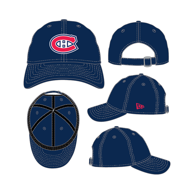 Casquette ajustable New Era 9Twenty Core Classic bleu marine pour homme des Canadiens de Montréal (NHL)