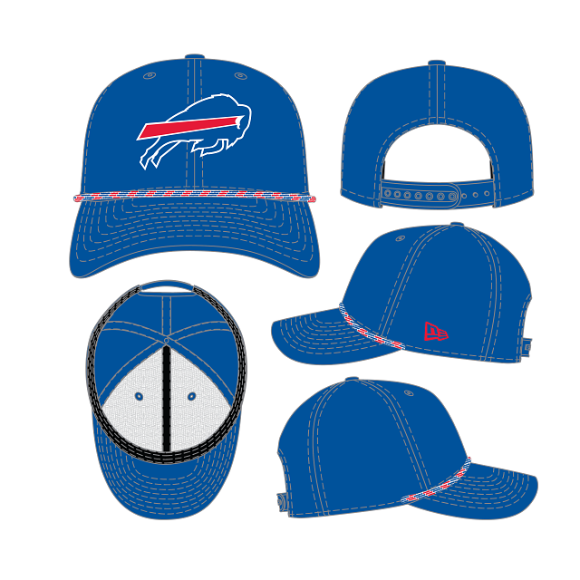 Buffalo Bills NFL New Era Men's Royal 9Seventy Multi-Rope Stretch Snapback Hat