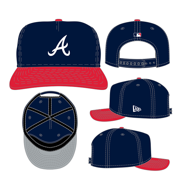 Atlanta Braves MLB New Era Men's Navy/Red 19Twenty Player Replica Snapback