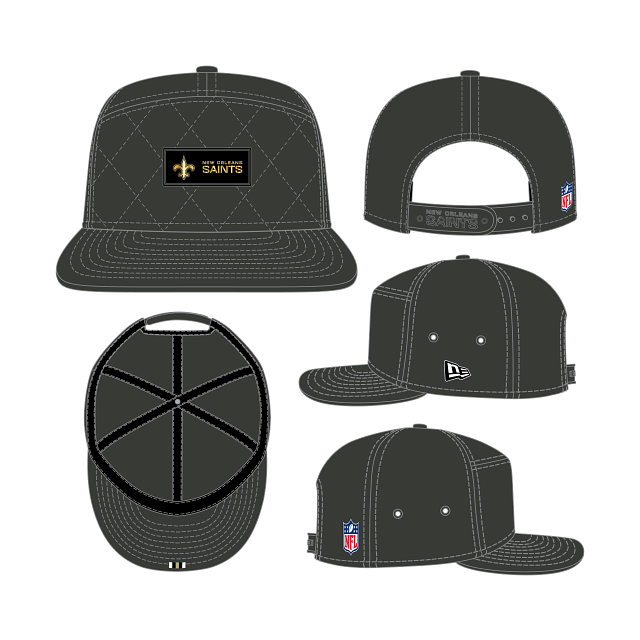 New Orleans Saints NFL New Era Men's Charcoal 9Seventy 2025 Sideline Split Panel Snapback