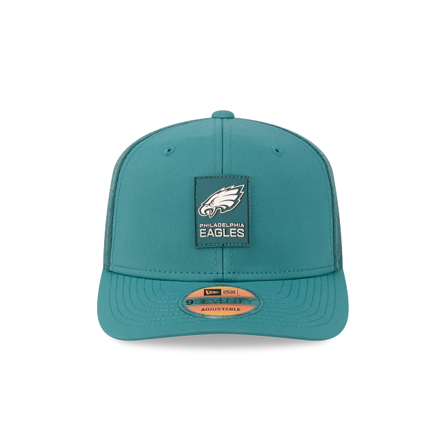 Philadelphia Eagles NFL New Era Men's Midnight Green 9Seventy 2025 Sideline Hot Weather Trucker Snapback
