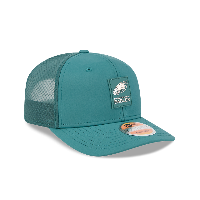Philadelphia Eagles NFL New Era Men's Midnight Green 9Seventy 2025 Sideline Hot Weather Trucker Snapback