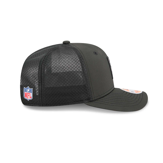 Casquette trucker New Era 9Seventy 2025 Sideline pour homme, couleur anthracite, New York Jets NFL, idéale pour les journées chaudes.