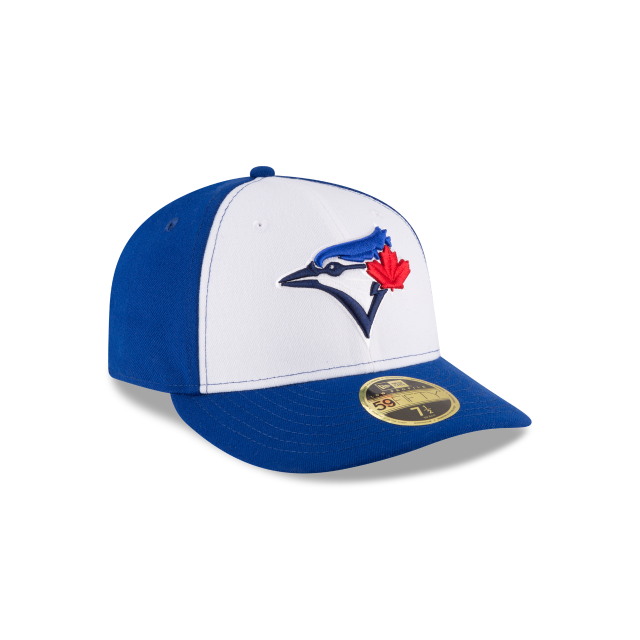 Toronto Blue Jays MLB New Era Men's White Royal 59Fifty Low Profile Authentic Collection On Field Hat