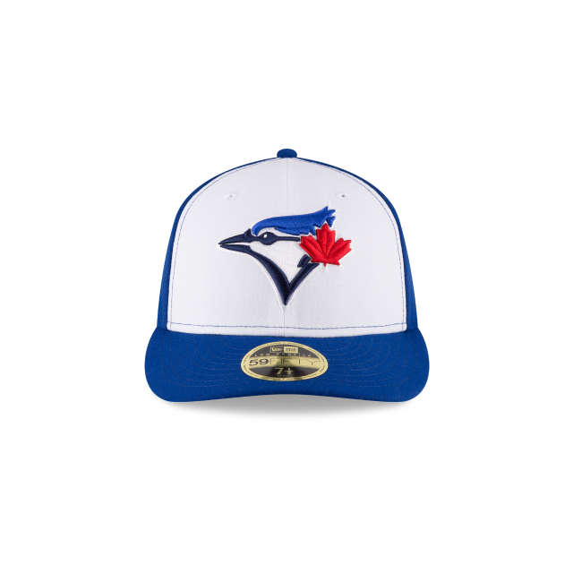 Toronto Blue Jays MLB New Era Men's White Royal 59Fifty Low Profile Authentic Collection On Field Hat