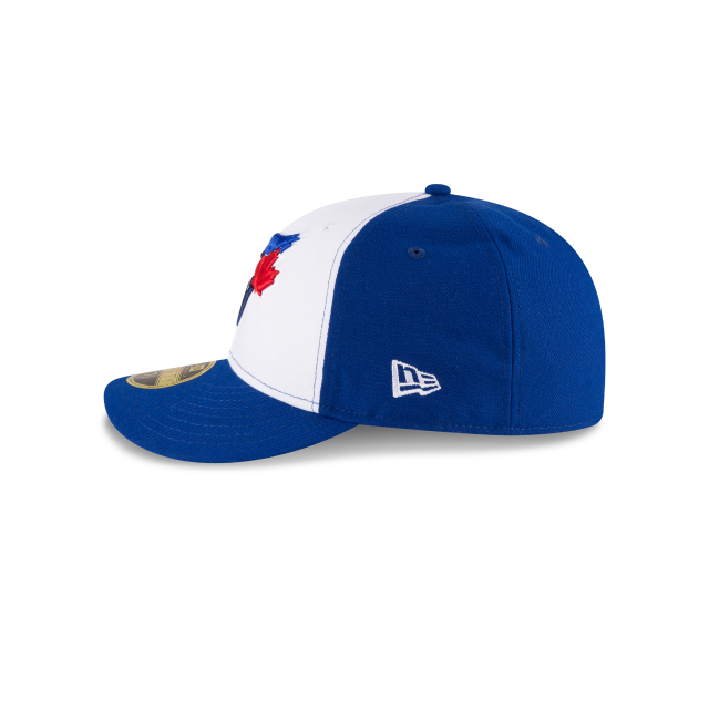 Toronto Blue Jays MLB New Era Men's White Royal 59Fifty Low Profile Authentic Collection On Field Hat