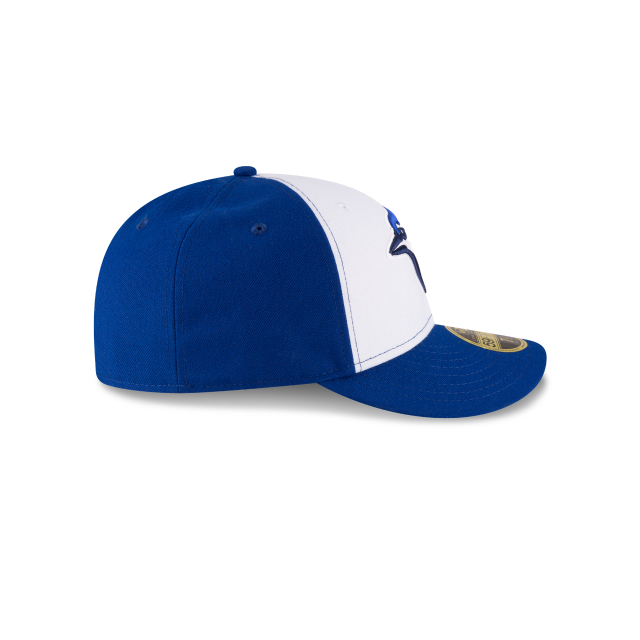 Toronto Blue Jays MLB New Era Men's White Royal 59Fifty Low Profile Authentic Collection On Field Hat