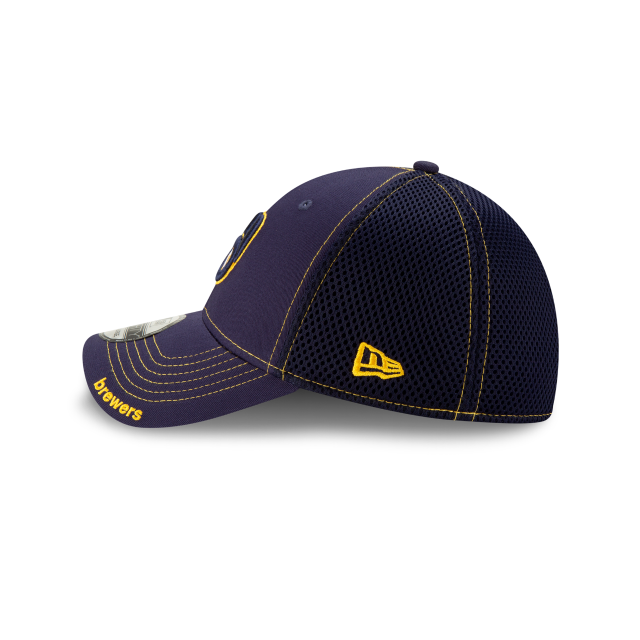 Milwaukee Brewers MLB New Era Men's Navy 39Thirty Neo Stretch Fit Hat