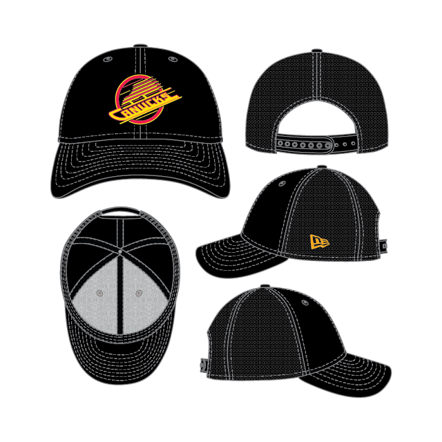 Vancouver Canucks NHL New Era Youth Black 9Forty Stretch Snapback Hat