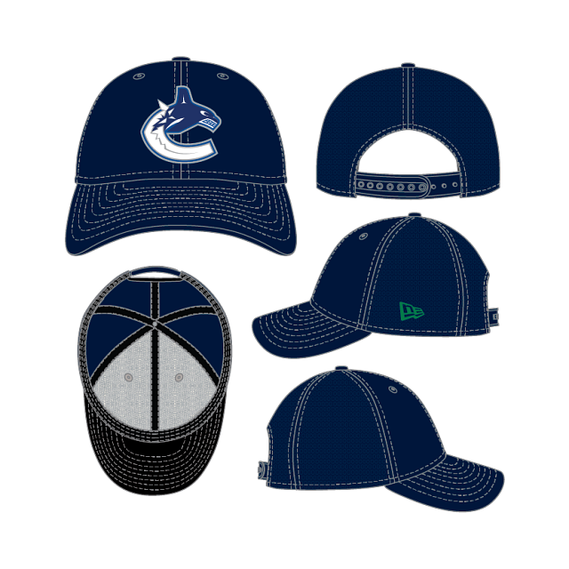 Vancouver Canucks NHL New Era Youth Navy 9Forty Stretch Snapback Hat