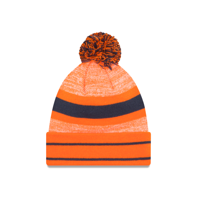 Denver Broncos NFL New Era Men's Orange Cuff Pom Knit Hat