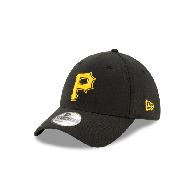 Pittsburgh Pirates MLB New Era Men's Black 39Thirty Alternate Team Classic Stretch Fit Hat