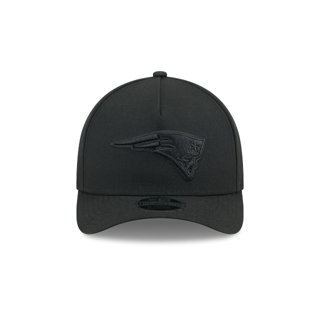 New England Patriots NFL New Era Men's Black on Black 9FORTY M-Crown Adjustable A-Frame Hat