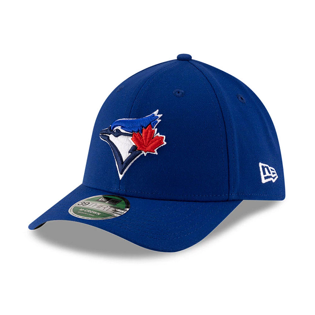 Toronto Blue Jays MLB New Era Men's Royal 39Thirty M-Crown Player Replica Stretch Fit Hat