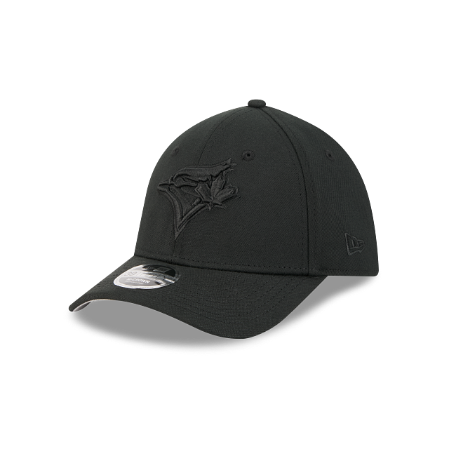 Toronto Blue Jays MLB New Era Men's Black On Black 39Thirty M-Crown Stretch Fit Hat