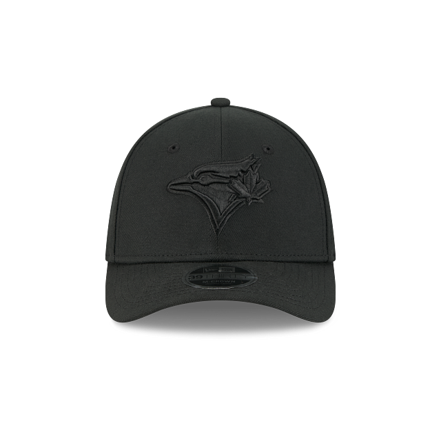 Toronto Blue Jays MLB New Era Men's Black On Black 39Thirty M-Crown Stretch Fit Hat