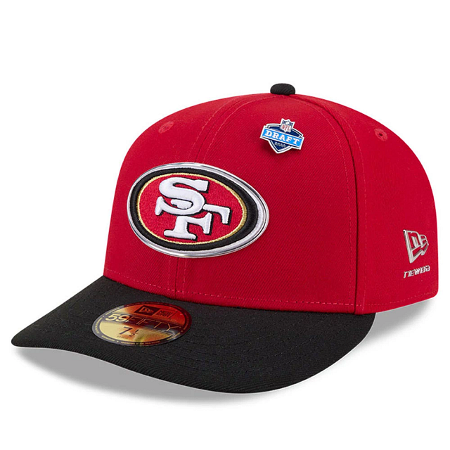 San Francisco 49ers NFL New Era Men's Red 59Fifty Pre-Curved 2026 Draft Fitted Hat
