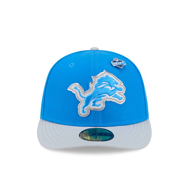 Detroit Lions NFL New Era Men's Honolulu Blue 59Fifty Pre-Curved 2026 Draft Fitted Hat